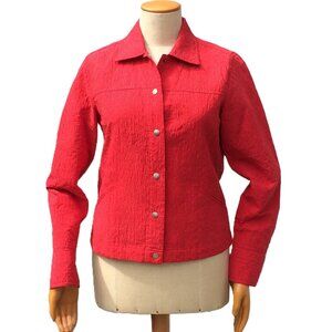 Light Jacket in Red Quilted Silk, Coldwater Creek